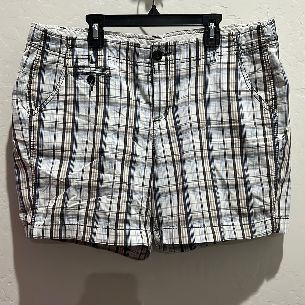 Faded Glory Plaid Shorts. Size 14